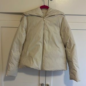 White down zip puffer from COS